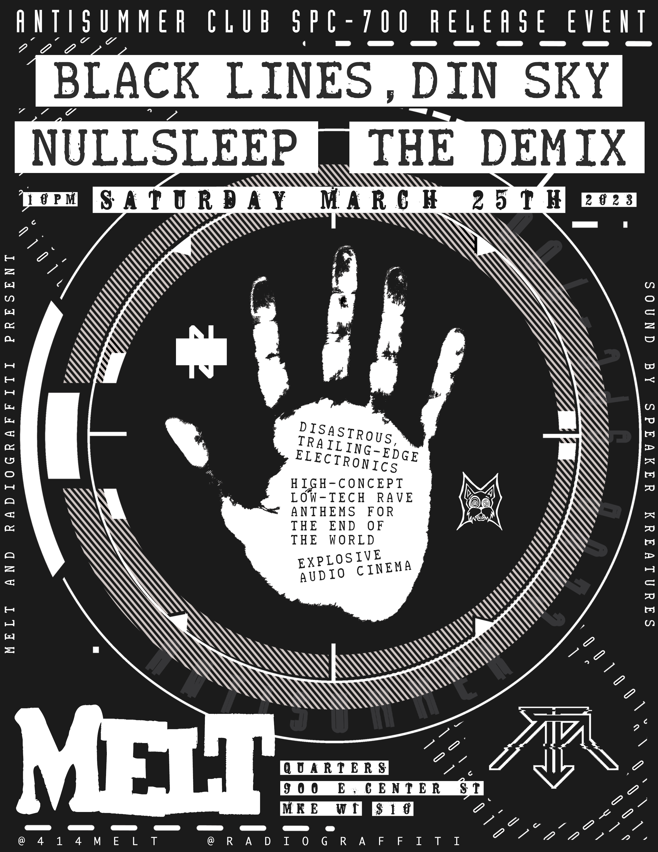 MELT hand/circle poster